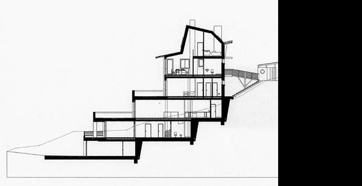 Metszet - 4-lakásos társasház, (1999-2000), Budapest XII. Gaál József utca