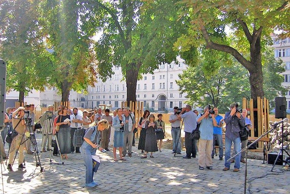 A sajtótájékoztató résztvevői