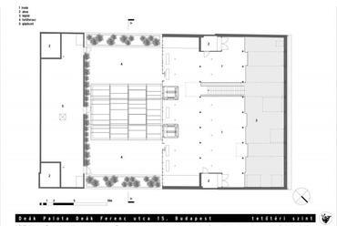 Deák Palota tetőtér alaprajz, forrás: EEA Budapest Építésziroda