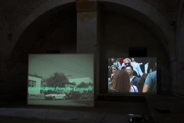 Kalin Serapionov, „1719D”, Video installation, két csatornás videó (forrás: arttoday.org)