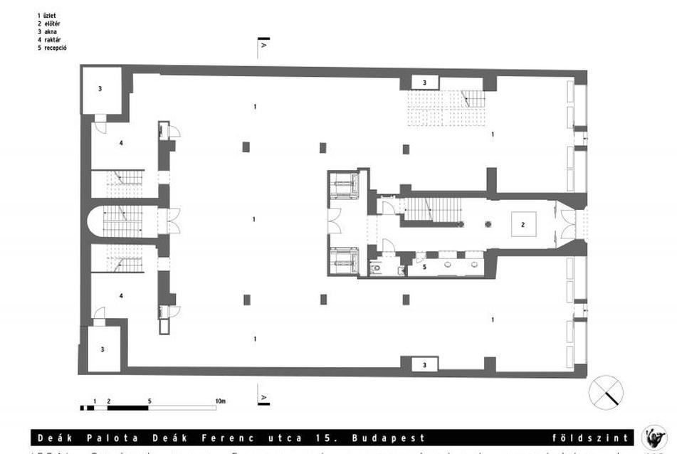Deák  Palota földszint alaprajz, forrás: EEA Budapest Építésziroda