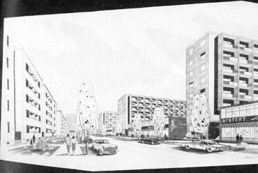 Uránváros főutcájának terve, 1959
