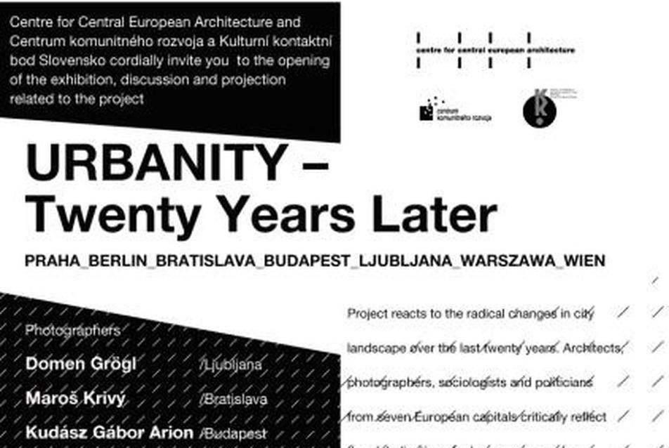 URBANITY Pozsony — Közép-európai víziók / Prága – Berlin – POZSONY – Budapest – Ljubljana – Varsó – Bécs