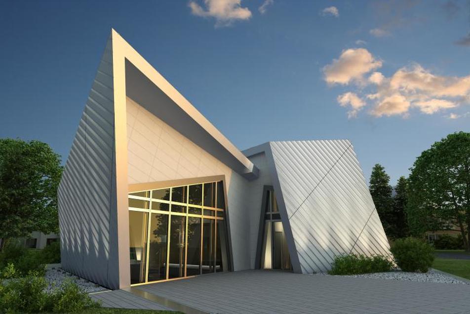 a Libeskind-Villa látványterve - Rheinzink / Datteln