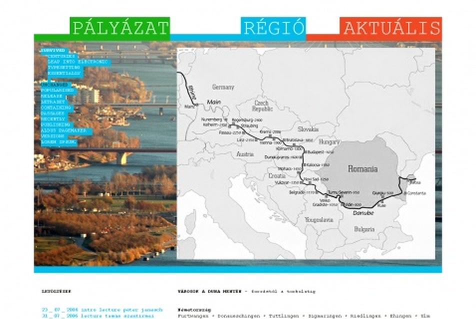 Janesch Péter: Partraszállás tervek, 2005-2010, weblapterv