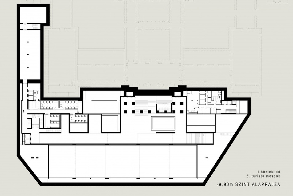 Szépművészeti  Múzeum bővítése, alaprajz - tervező: Karácsony  Tamás
