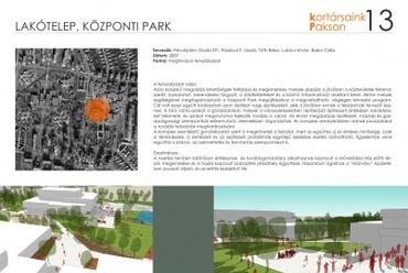 Lakótelep, központi park - Pécsépterv