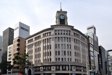 A Wako áruház 1932 óta áll a "Ginza crossing" sarkán, fotó: Várhelyi Judit