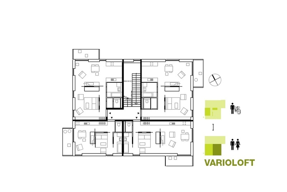 ERZ (hERZberg) lakóegyüttes, tervezők: AllesWirdGut Architektur ZT GmbH, feld72 architekten ZT GmbH