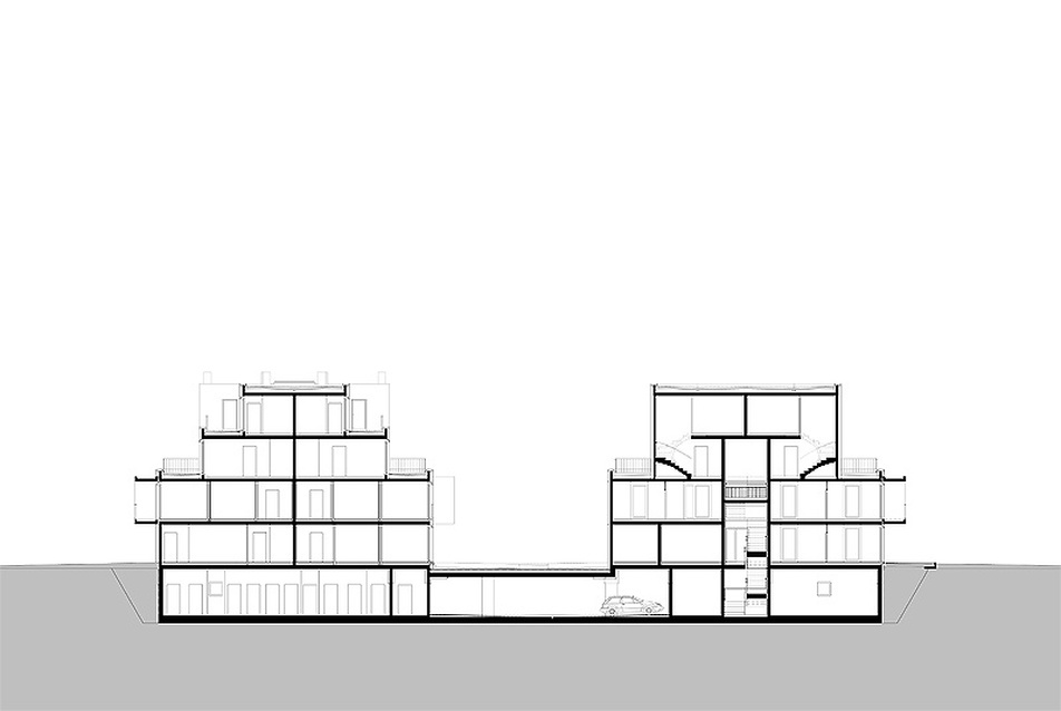 ERZ (hERZberg) lakóegyüttes, tervezők: AllesWirdGut Architektur ZT GmbH, feld72 architekten ZT GmbH, fotó: Hertha Hurnaus