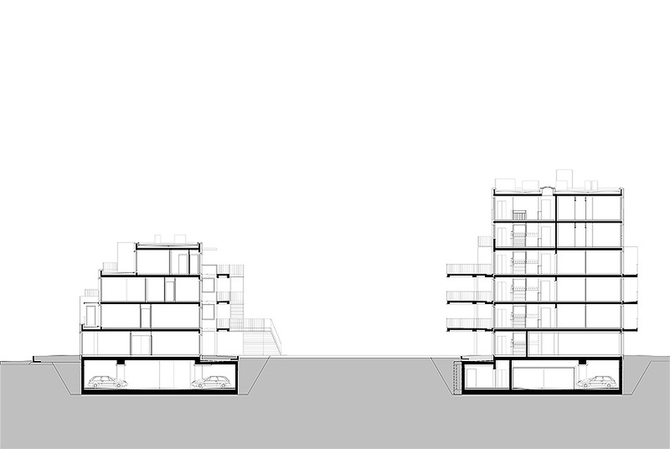 ERZ (hERZberg) lakóegyüttes, tervezők: AllesWirdGut Architektur ZT GmbH, feld72 architekten ZT GmbH, fotó: Hertha Hurnaus