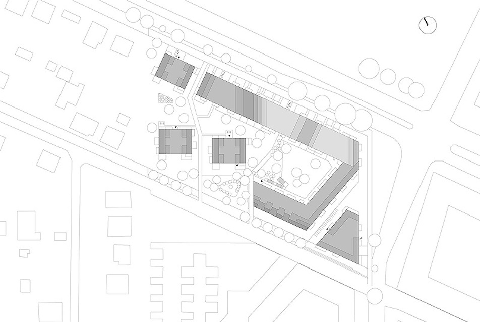 ERZ (hERZberg) lakóegyüttes, tervezők: AllesWirdGut Architektur ZT GmbH, feld72 architekten ZT GmbH, fotó: Hertha Hurnaus