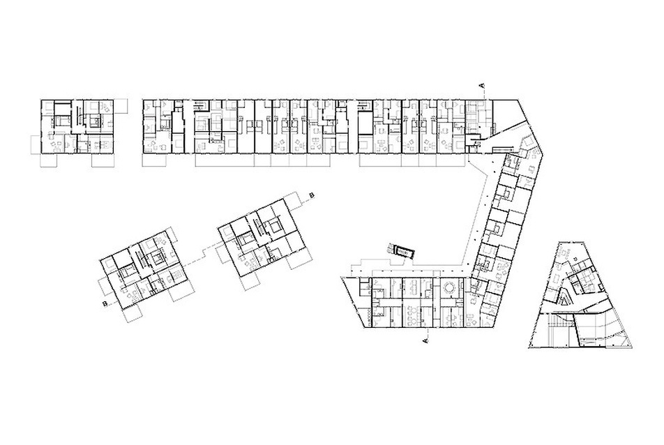 ERZ (hERZberg) lakóegyüttes, tervezők: AllesWirdGut Architektur ZT GmbH, feld72 architekten ZT GmbH, fotó: Hertha Hurnaus