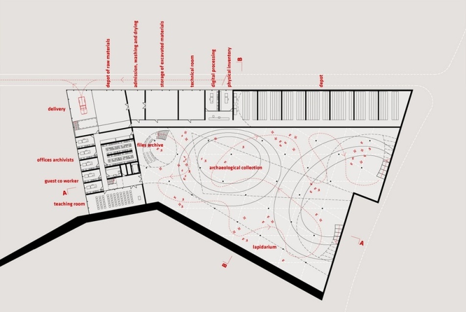 Ptuj Régészeti Múzeum, tervező: Enota