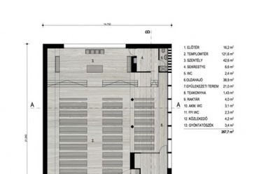 Debrecen-Józsa, katolikus templom, meghívásos pályázat – I. díj, Győrffy Zoltán, Kasuba János