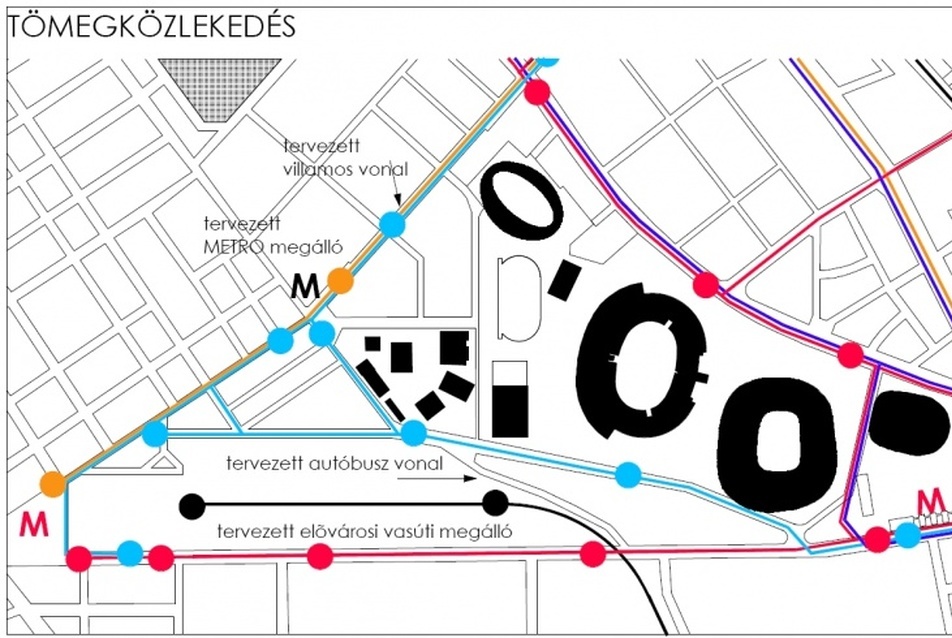 Budapesti Olimpiai Központ – Építész Stúdió pályázata, 2012 – közlekedési kapcsolatok