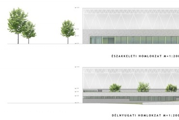 Debrecen, Egyetemi Sportcsarnok és sporttelep - meghívásos tervpályázat - vezető tervező: Sajtos Gábor
