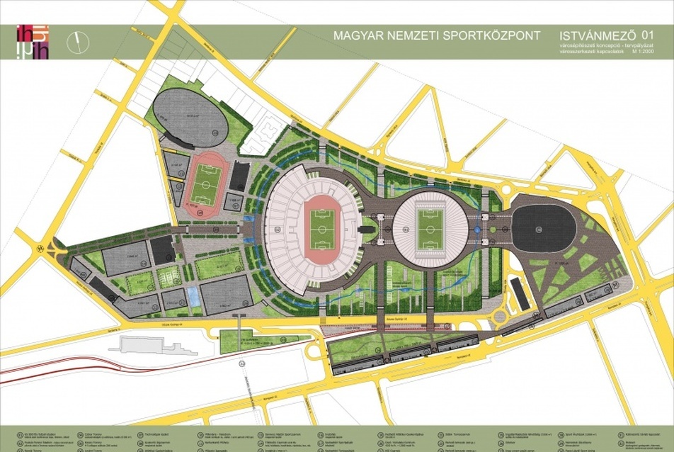 Komjáthy Attila, Eltér István és Meditz László terve a Puskás Ferenc Stadionra és környékére