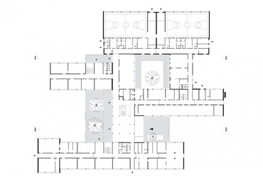 Neusiedl am See, iskola bővítés és korszerűsítés, tervező: SOLID Architecture, K2architektur.at - földszinti alaprajz