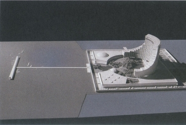 Kikutake, Abu-Dzabi, Úszó Szálloda terve, 1976, forrás:
Rem Koolhaas, Hans Ulrich Obrist, Project Japan: Metabolism Talks..., 2011, Köln
