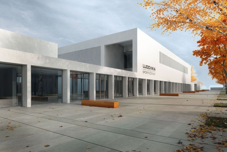 NKE Sportközpont, az A+ Építész Stúdió megvételt nyert terve
