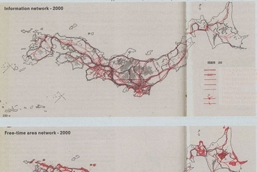 Kenzo Tange, Tokaidó Megalopolisz, 1971, forrás: Rem Koolhaas, Hans Ulrich Obrist, Project Japan: Metabolism Talks..., 2011, Köln 