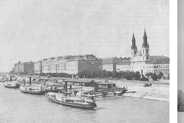 A budapesti Ferenc József rakpart és a bécsi Franz Josef Kai a századforduló környékén (kép forrása Bp. enciklopédia, Wien auf alten Photographien). 