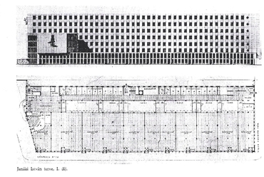 A Munkaközvetítő Hivatal pályázat győztes terve, 1942