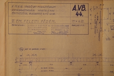 Az Anyaghivatal egyik statikai tervlapja, forrás: Budapest Főváros Levéltára