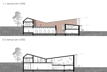 1-1 metszet és 2-2 metszet, forrás: Nagy Tibor