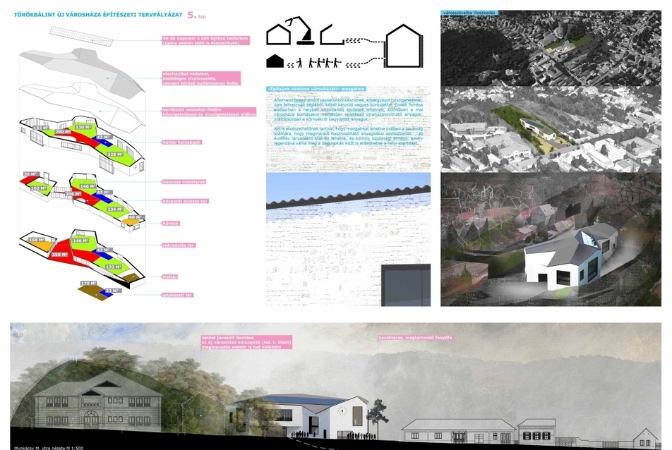 tabló - Törökbálint új Városháza tervpályázat - a Nartarchitects terve