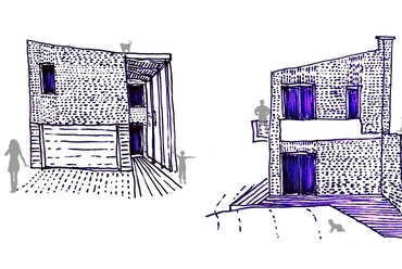 rajz - Ökologikus téglaház - építész Bártfai-Szabó Gábor, Nagy Mariann 