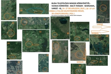 Buda települések Minszktől Varsóig - kép: Kiss József, Google Earth