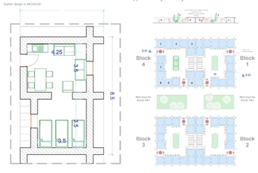 átmeneti sátor terv ARCHICAD-ben