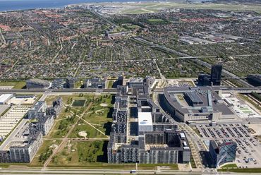 Ørestad City Center és Ørestad City Nord, a háttérben a környező külvárosi területekkel - kép: theadjournal.com