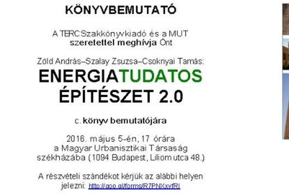 Energiatudatos Építészet 2.0 - könyvbemutató