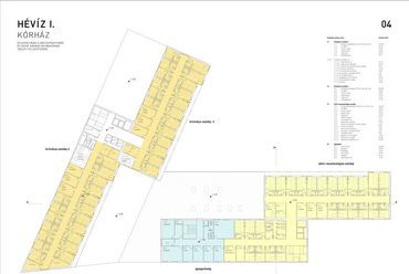 a kórház alaprajza 1. és 2. szint - építész: Csillag Katalin, Gunther Zsolt