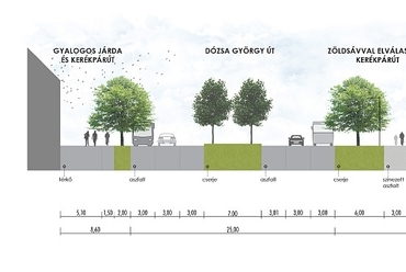 promenád metszete - építész: Garten Studio Kft.