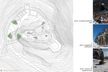 Salgó vára, meglévő helyszínrajz - építész: Juhász Norbert