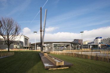 Graz Hauptbahnhof - megújult előtér. Forrás: Zechner & Zechner 