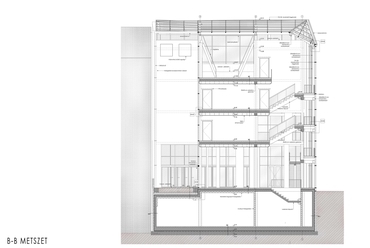 B-B metszet - Japán co-housing - építész: Schneider Esztella