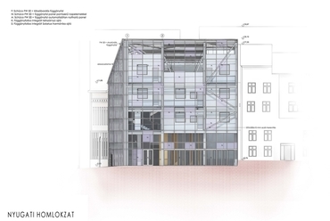 NY-i homlokzat - Japán co-housing - építész: Schneider Esztella