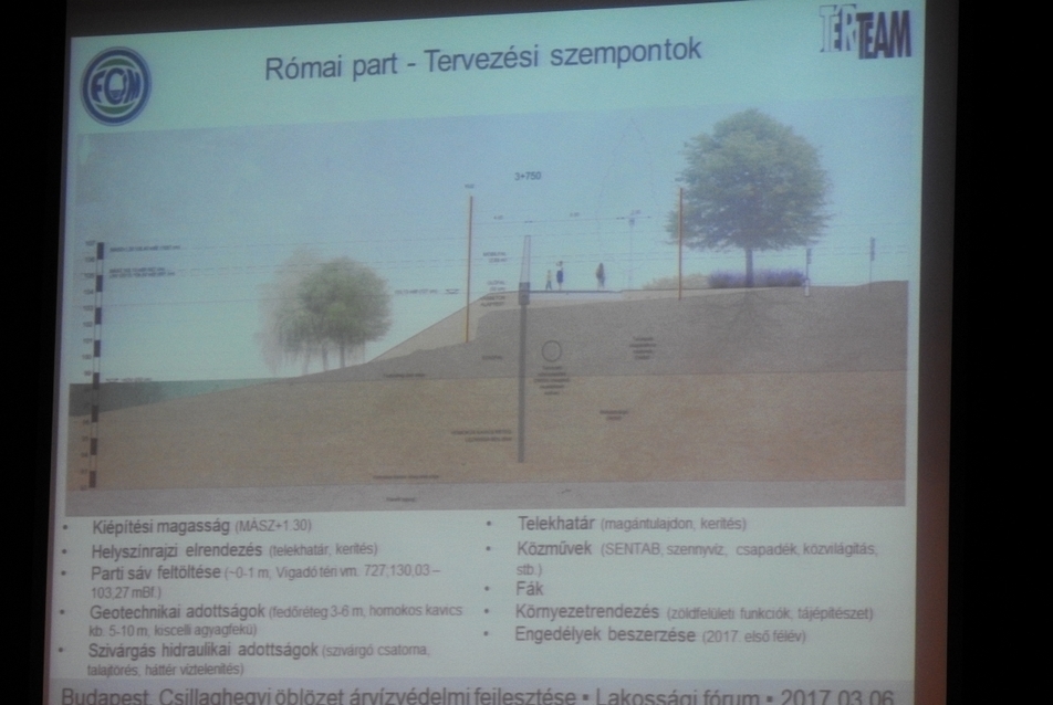 a part-menti változat rajza, fák csak a 8+2 méteres sávon kívül maradhatnak (de ekkorák ott sem, mert nem maradhat fa, amely rádőlhetne a gátra) - fotó: Tosics Iván