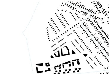 településmorfológia - Paks, Pollack Mihály utcától északra fekvő lakóterület városrendezési és építészeti ötletpályázat - építész: Zoltán Erzsébet Szeréna, Paári Péter, Gyergyák János