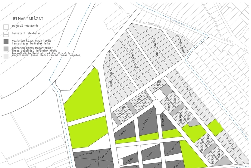 telekalakítás - Paks, Pollack Mihály utcától északra fekvő lakóterület városrendezési és építészeti ötletpályázat - építész: Zoltán Erzsébet Szeréna, Paári Péter, Gyergyák János