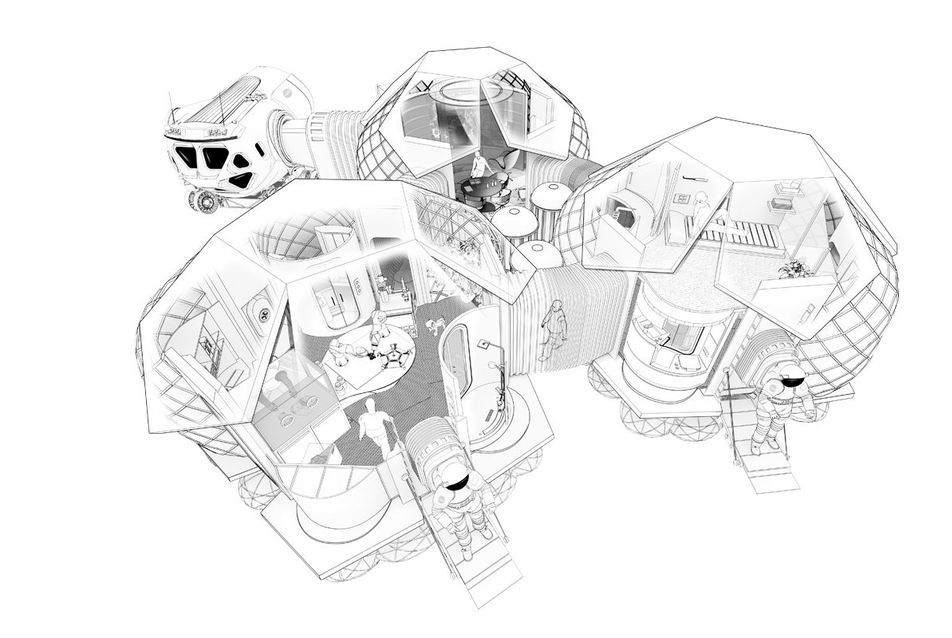 3D Printed Habitat Challenge pályázat, a Foster and Partners terve, 2015