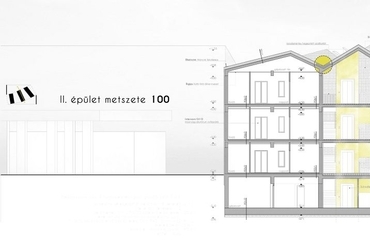 Fészek, keresztmetszet - építész: Vigh Zsuzsanna