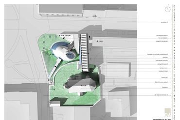 Helyszínrajz M1:500 - építész: Banu Roland, Bán Ferenc DLA, Tomku Gergely