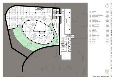 -4,00 szinti alaprajz M1:250 - építész: Banu Roland, Bán Ferenc DLA, Tomku Gergely