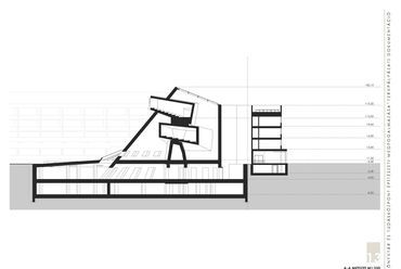 A-A metszet M1:250 - építész: Banu Roland, Bán Ferenc DLA, Tomku Gergely